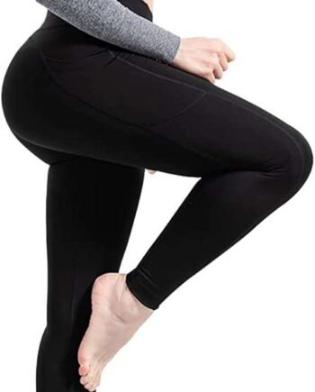 Eono High Waist Yoga Leggings for Women Tummy Control Yoga Pants with Pocket Non See-Through 4 Way Stretch Workout Running Tights