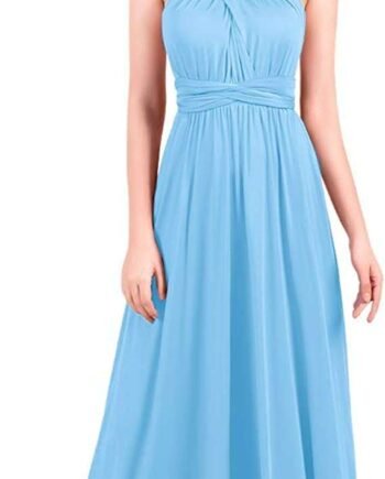 Womens Sexy Convertible Multi Way Wrap Transformer Solid Cocktail Off Shoulder Wedding Bridesmaid Evening Long Maxi Dress Floor Length Bandage Pageant Prom Ball Gowns