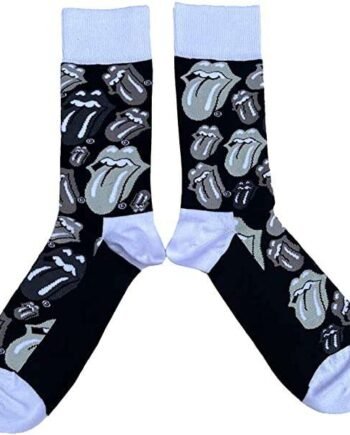 Rolling Stones Socks Classic Tongue Official Mens Black