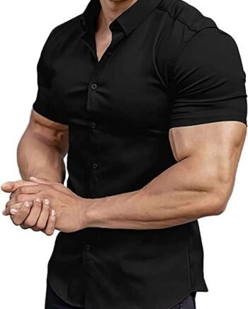 AUMELR Mens Shirts Long Sleeve Dress Shirt Regular Fit Business Casual Formal Button Down Shirts