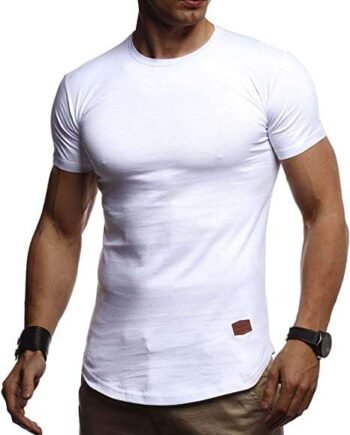 Leif Nelson Men's T-Shirt Round Neck Collar LN-8294