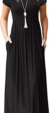 GRECERELLE Womens Maxi Dress Summer Casual Long Dresses for Laydies with Pockets
