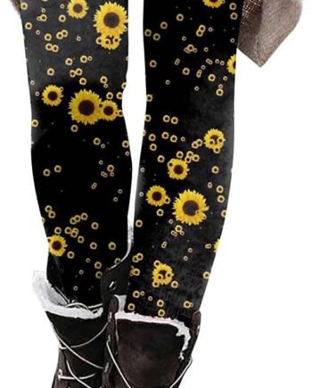 Crazy Yoga Pants Fleece Lined Womens Casual Printed High Waist Leggings Hip Lift Fitness Sports Leggings Yoga Pants Fold Over Yoga Pants Boot Cut