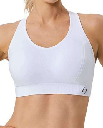 FITTIN Racerback Sports Bra for Women- Padded Seamless Activewear Bras for Yoga Gym Workout Fitness