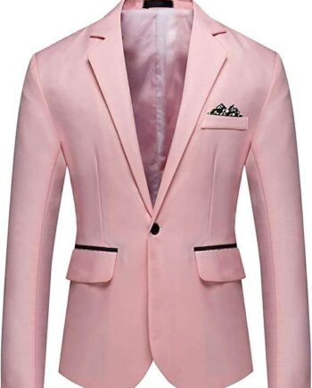 YOUTHUP Mens Lightweight Blazer 1 Button Slim Fit Suit Jacket Party Casual Chic Smart Blazers