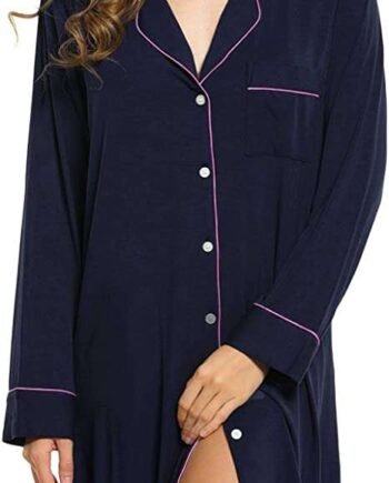 Avidlove Women's Short Sleepshirt Sleeveless Sleepwear Summer Night Dress Negligee Round Neck Plain Knee-Length Underdress Sleep Shirt Made of Cotton