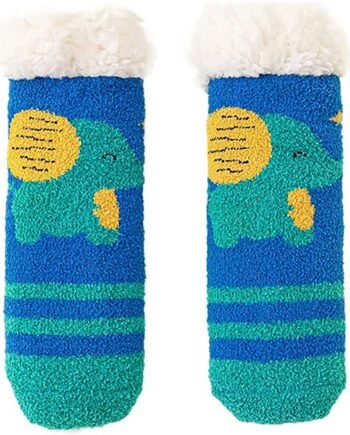 Coral Velvet Print Socks New Pattern Warm Socks Cute Plush Ear Print Socks Super Coral Velvet Soft Socks Kid High Socks 0 To 3 Years Old Men's Socks & Hosiery