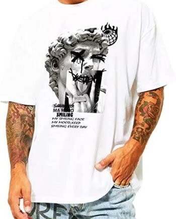 Elegancity Mens T-Shirts Casual Printed Short Sleeve Crew Neck Shirt Regular Fit Stylish Sports Summer Tops