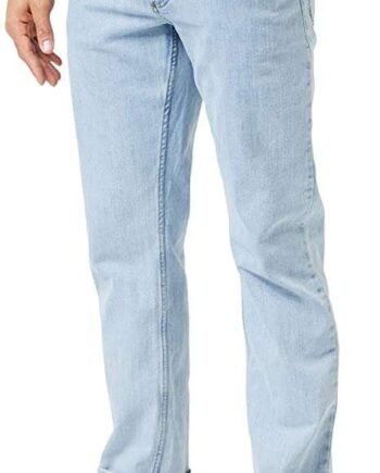 Wrangler Men's STRAIGHT Pants Jeans, BLEACH, 33W / 32L