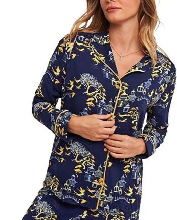 Joe Browns Women's Mix and Match Oriental Toile Print Long Sleeve Pyjama Top Pajama