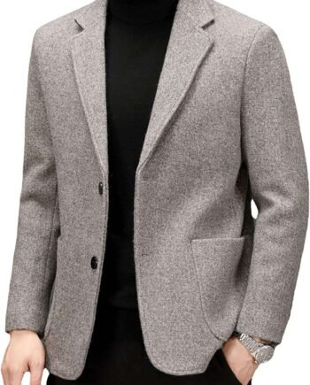 Dawwoti Men Simple Casual Suits Jacket Slim Fit Wedding Dress Blazer Coat Business Jacket