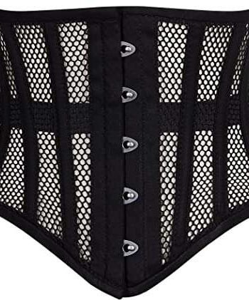 Heavy Duty Underbust Steel Boned Waist Trainer Womens Costume Mesh Corset