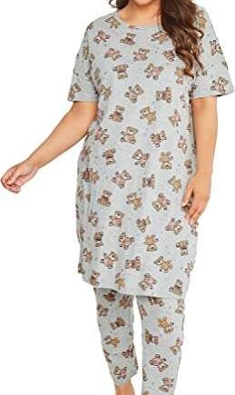 Yours Curve Light Teddy Bear Pyjama Bottoms - Women's - Plus Size Curve