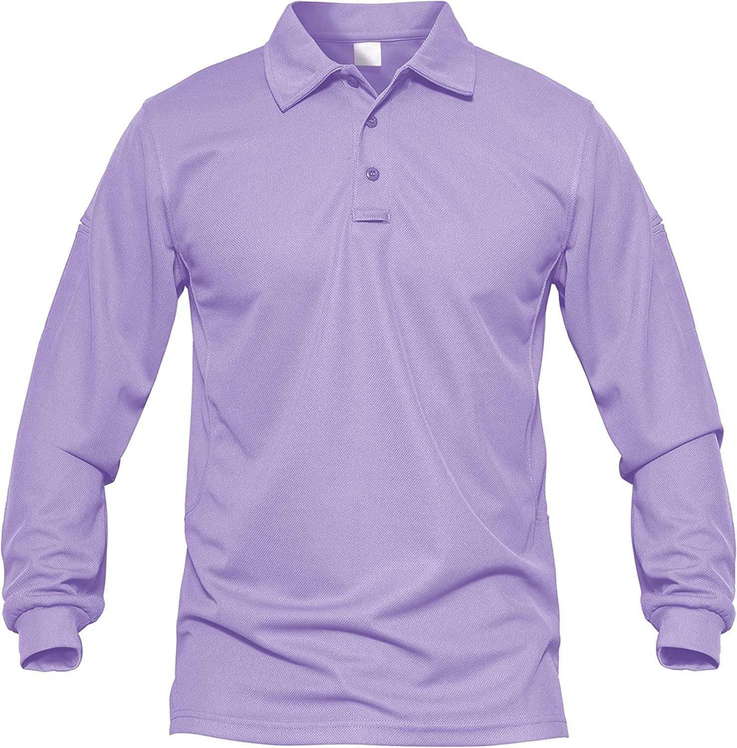 MAGCOMSEN Men's Quick Dry Long Sleeve Polo Shirts for Casual Military Golf Hiking